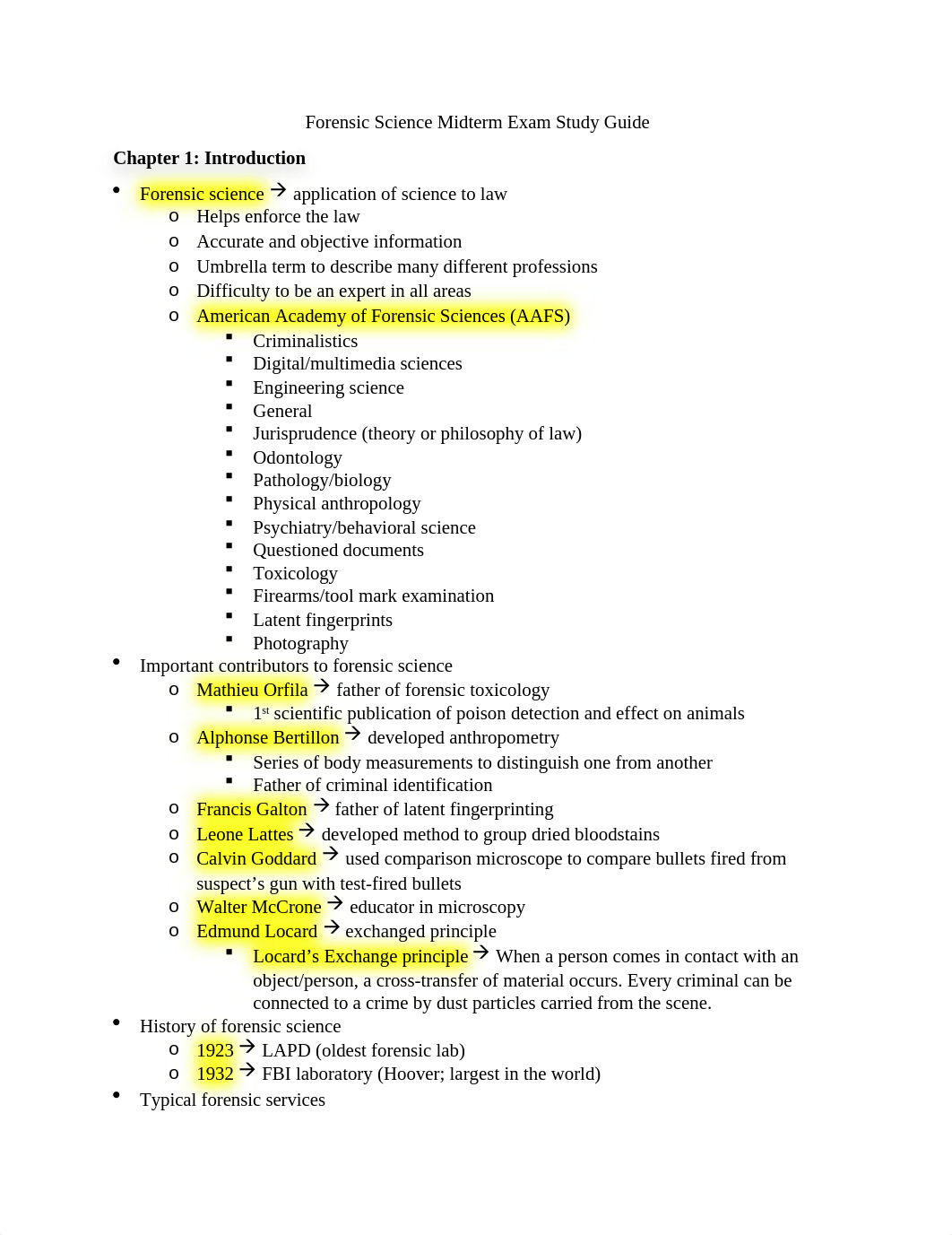 Forensic Science Midterm Exam 1 Study Guide.docx_d2rs9gy2q4n_page1