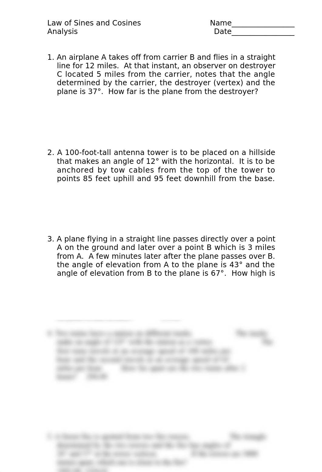 Law of Sines and Cosines I Key.doc_d2rty7wgs7b_page1