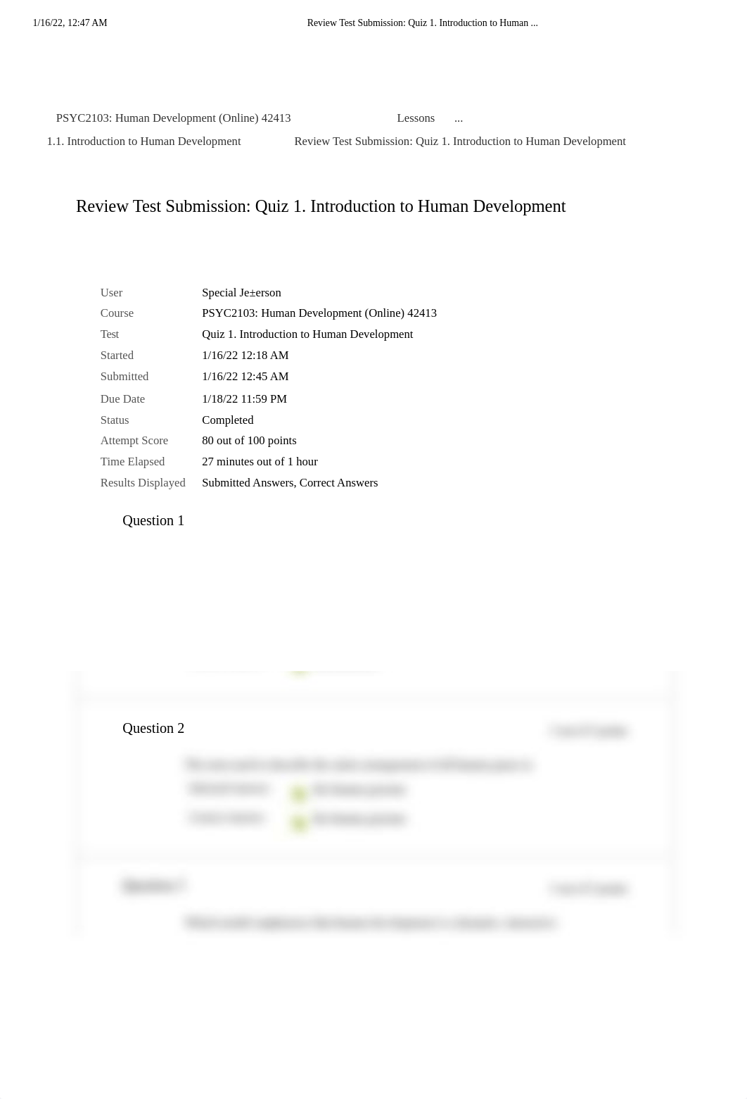 Review Test Submission_ Quiz 1. Introduction to Human .._.pdf_d2ru0494g9w_page1