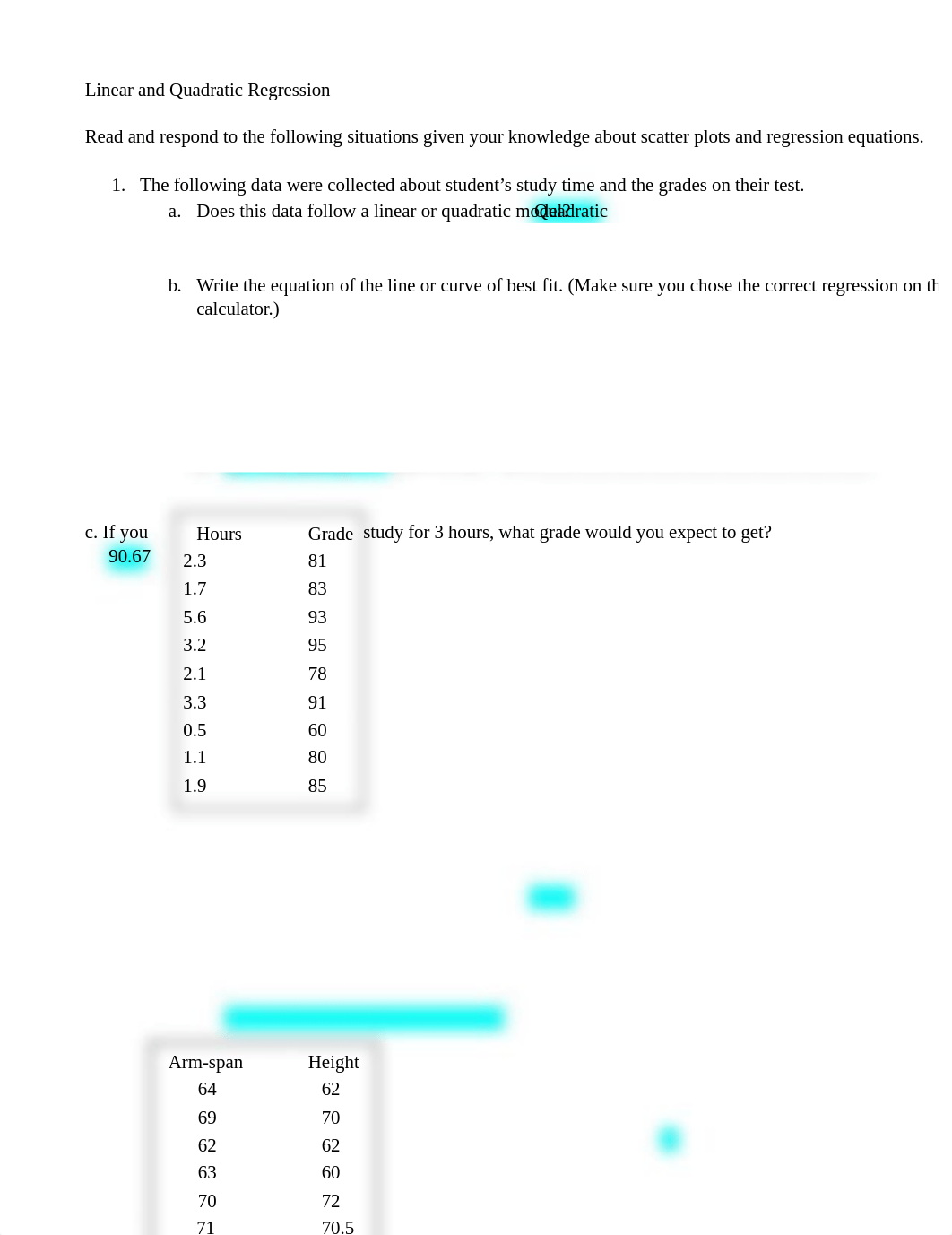 Destini Dunbar Jan 28_Linear and Quadratic Regression_review.docx_d2rvlcrfcha_page1