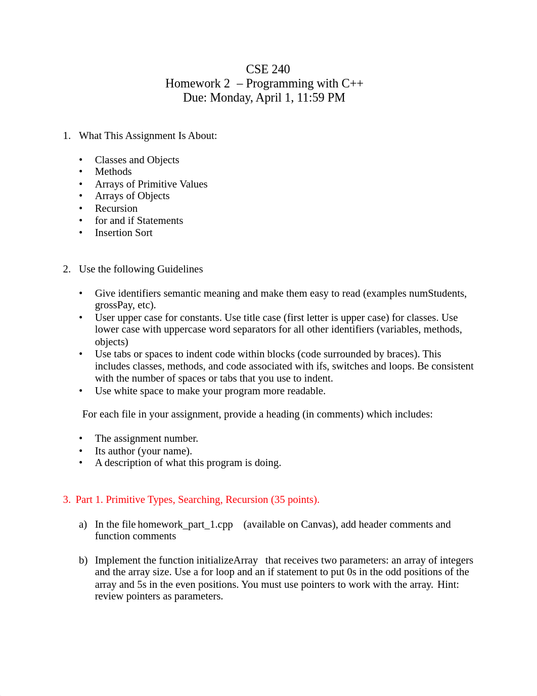 CSE 240 assignment 3 (C++).pdf_d2s101bc87b_page1