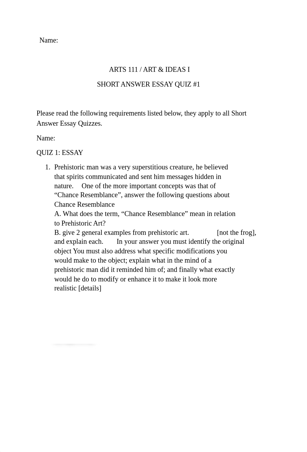 111-ESSAY QUIZ 1-PREHISTORIC ART -E. SUMMER 20.docx_d2s7p5tug4f_page1