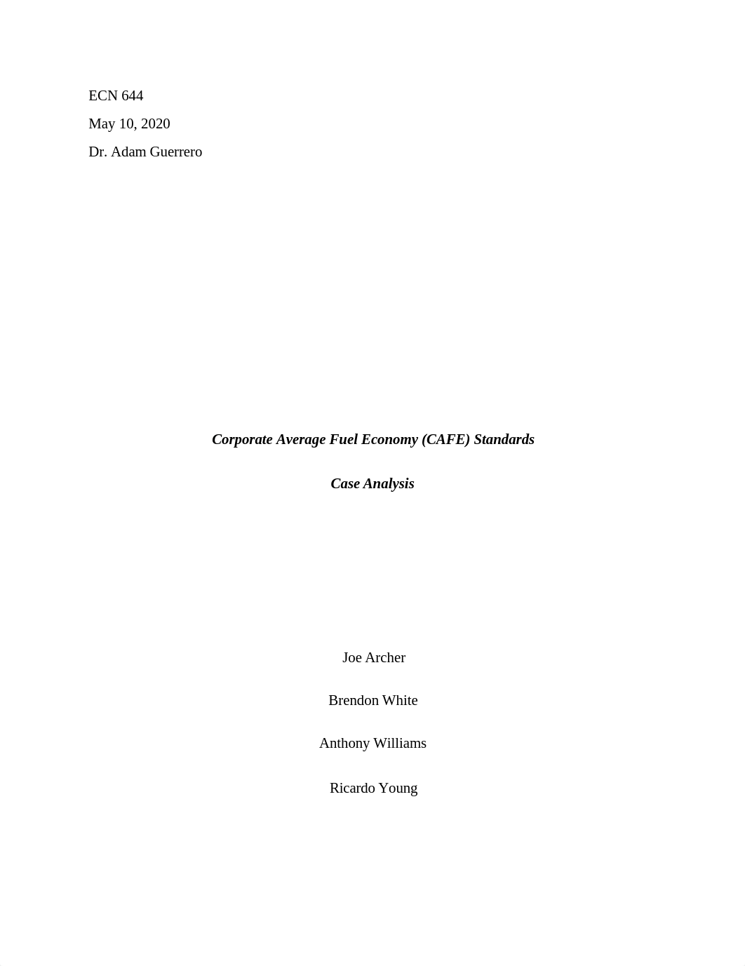 Corporate Average Fuel Economy (CAFE) Standards - Case Analysis.docx_d2sjv8rlx7z_page1