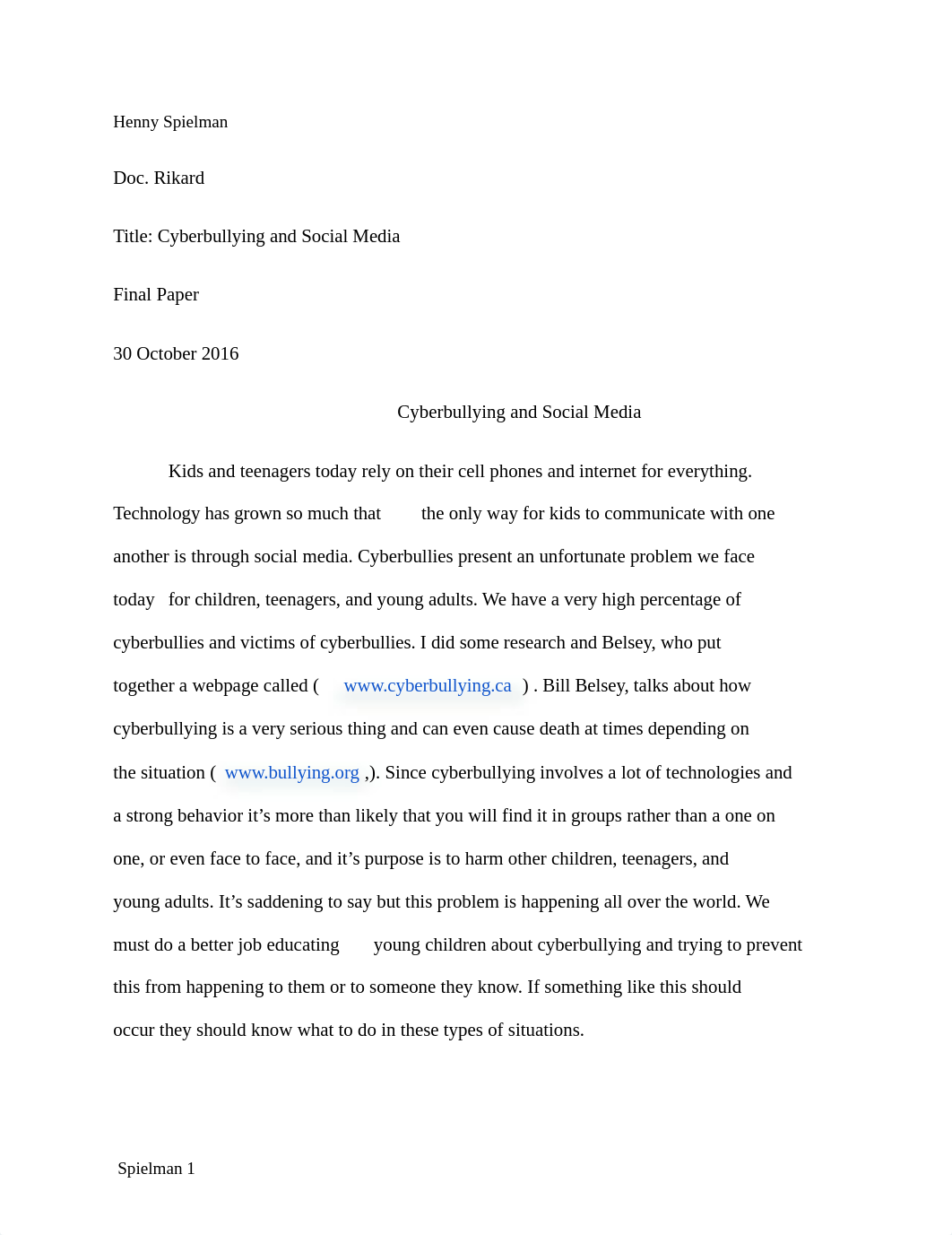 Henny Spielman draft#1 of research paper cyberbullying.docx_d2sl5fotvsc_page1