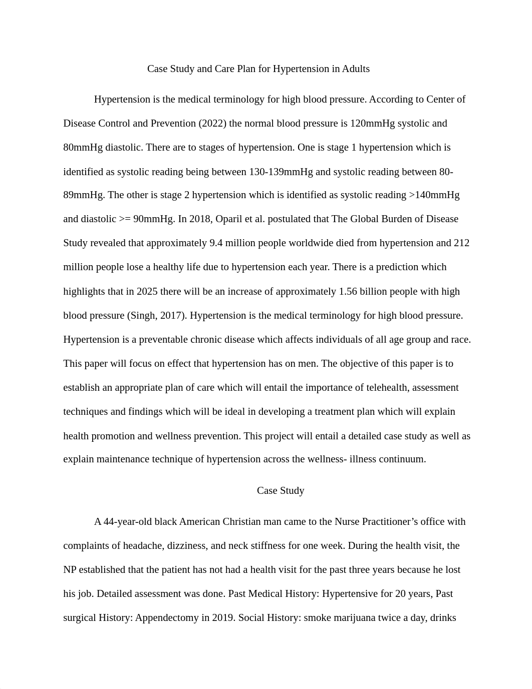 Case Study and Care Plan for Hypertension in Adults.docx_d2t1kh3g28h_page1