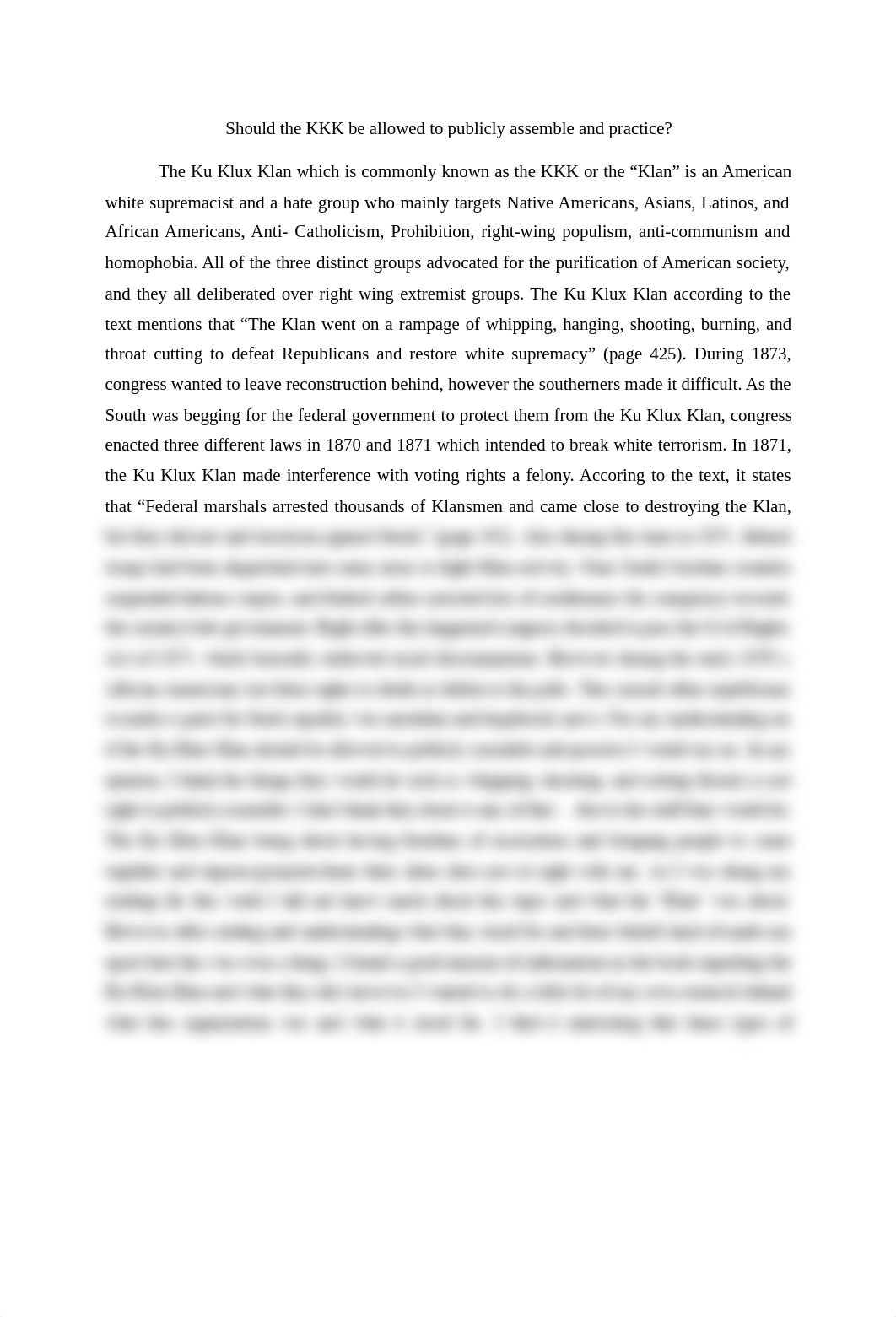 Should the KKK be allowed to publicly assemble and practice.pdf_d2t4xajssls_page1