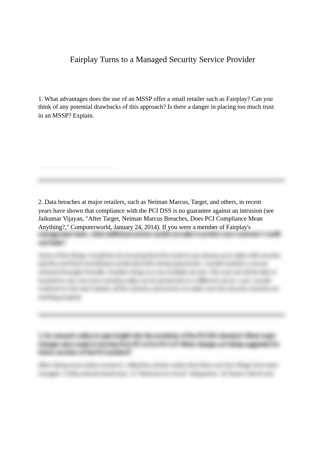 Assignment - Module 3 Fairplay Turns to a Managed Security Service Provider.docx_d2t9oo0tr5g_page1