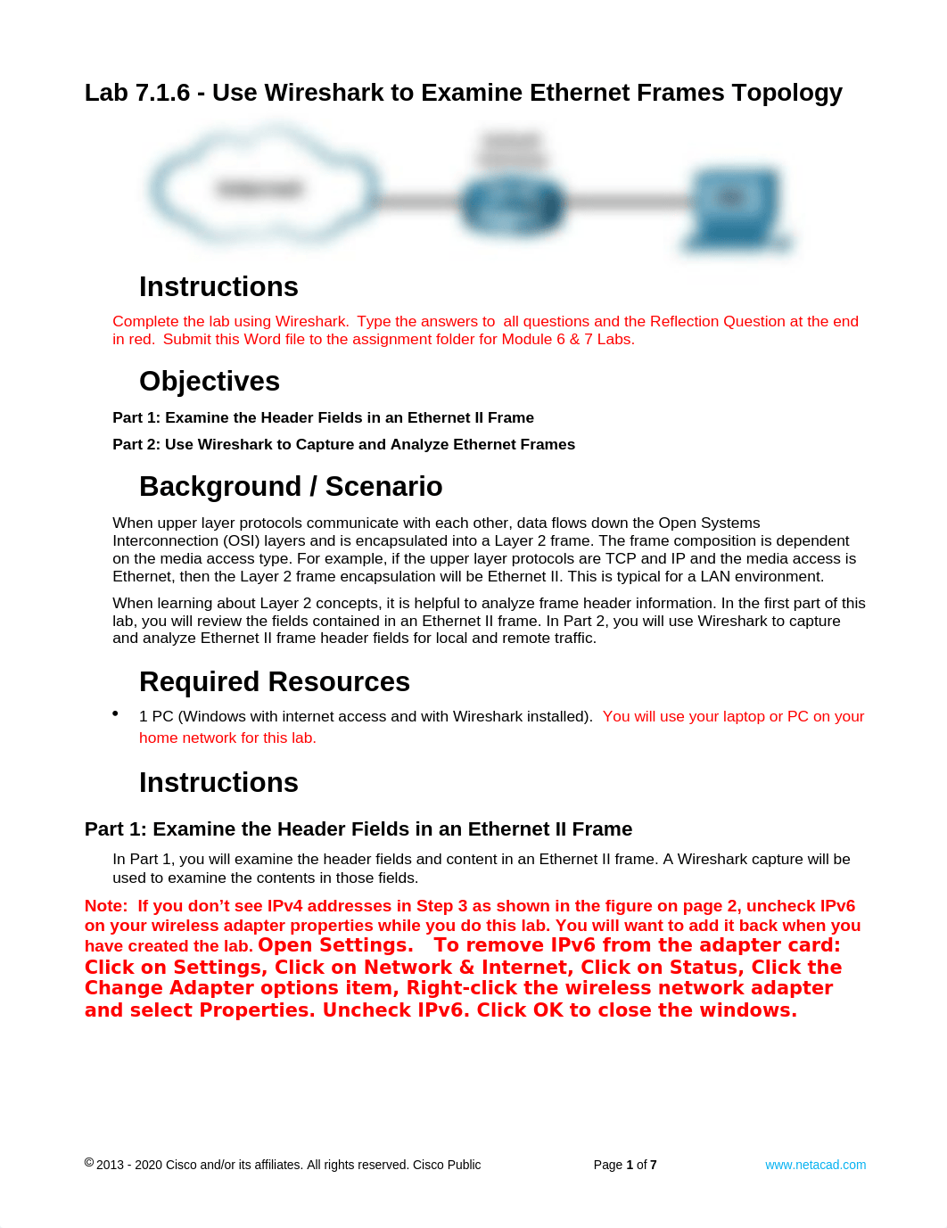 7.1.6 Lab - Use Wireshark to Examine Ethernet Frames.docx_d2tptnbnk2q_page1