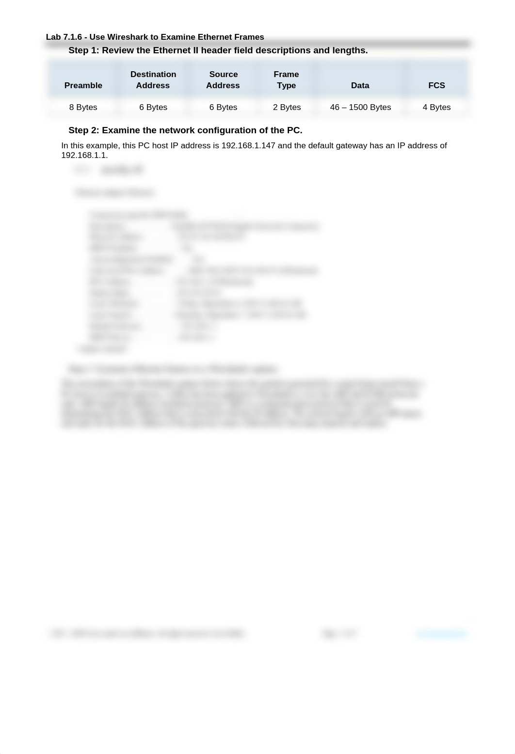 7.1.6 Lab - Use Wireshark to Examine Ethernet Frames.docx_d2tptnbnk2q_page2