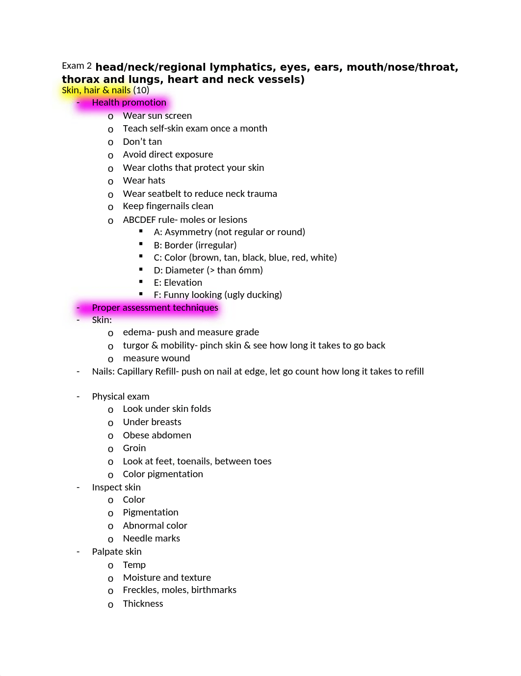 Exam 2 skin- NURS 294.docx_d2tvjhtfurm_page1