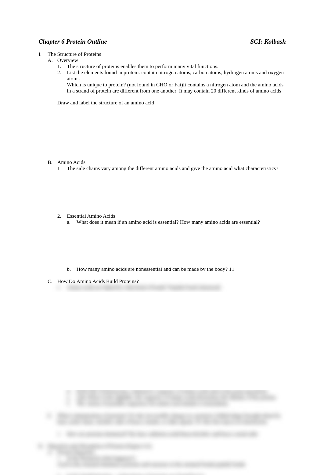 Chapter 6 Protein Outline.Destinee.docx_d2tyvb7l3nd_page1