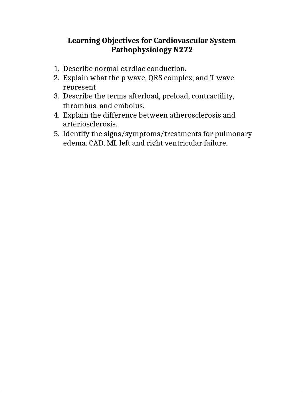 Learning Objectives for Cardiovascular System.docx_d2uixe22bel_page1