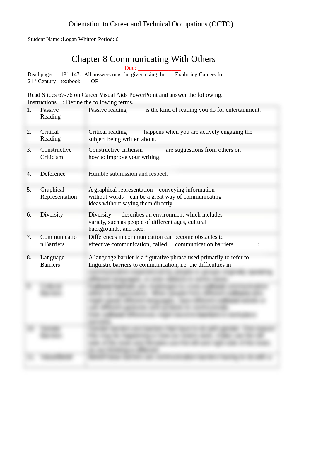 OCTO Chapter 8 Communicating With Others Assignment -eLearning.docx_d2v98fqi7yk_page1