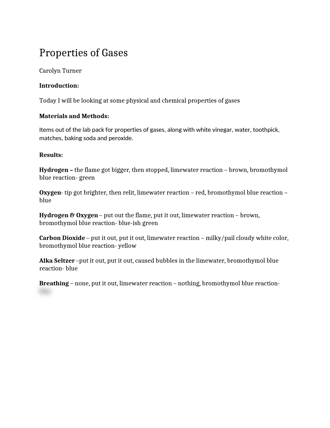 CHM_166_001_ML_ Carolyn Turner _General Chemistry_Properties of Gases Lab Report_d2vp17227ah_page1