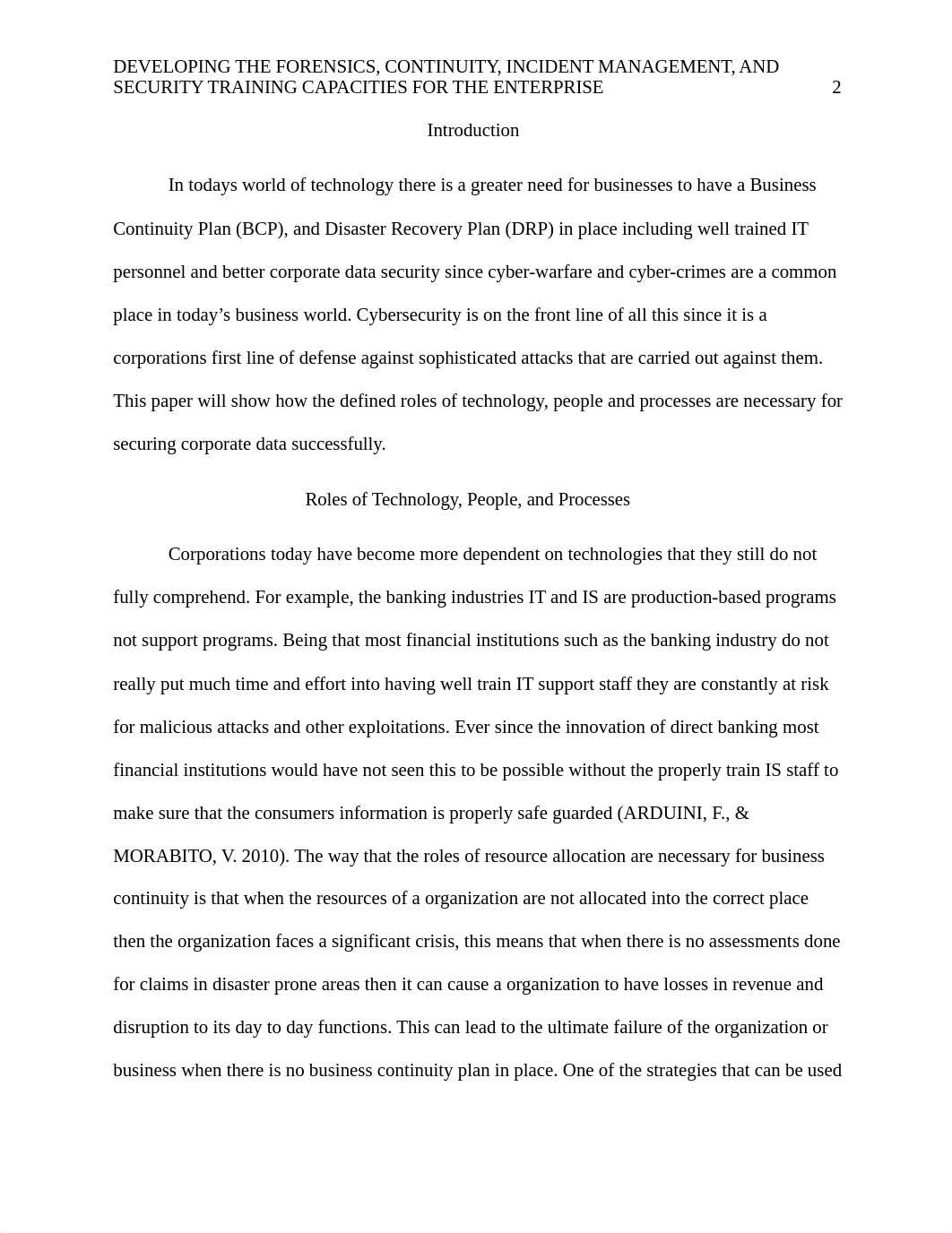 Week 7 Case Study 2 Developing the Forensics, Continuity, Incident Management, and Security Training_d2w9hgzky3b_page2