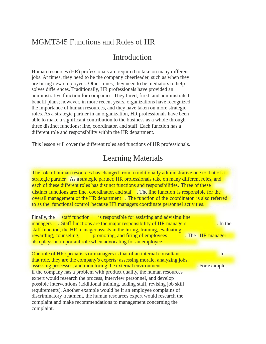 MGMT345 Unit 5 Functions and Roles of HR.docx_d2wcyk98wey_page1