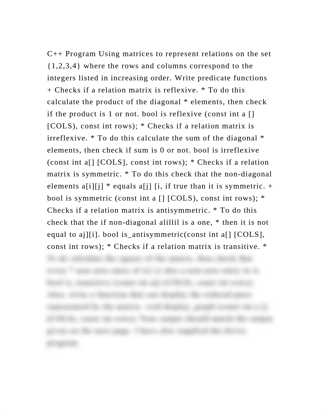 C++ Program Using matrices to represent relations on the set {1,2,3,.docx_d2wfqg95mfs_page2