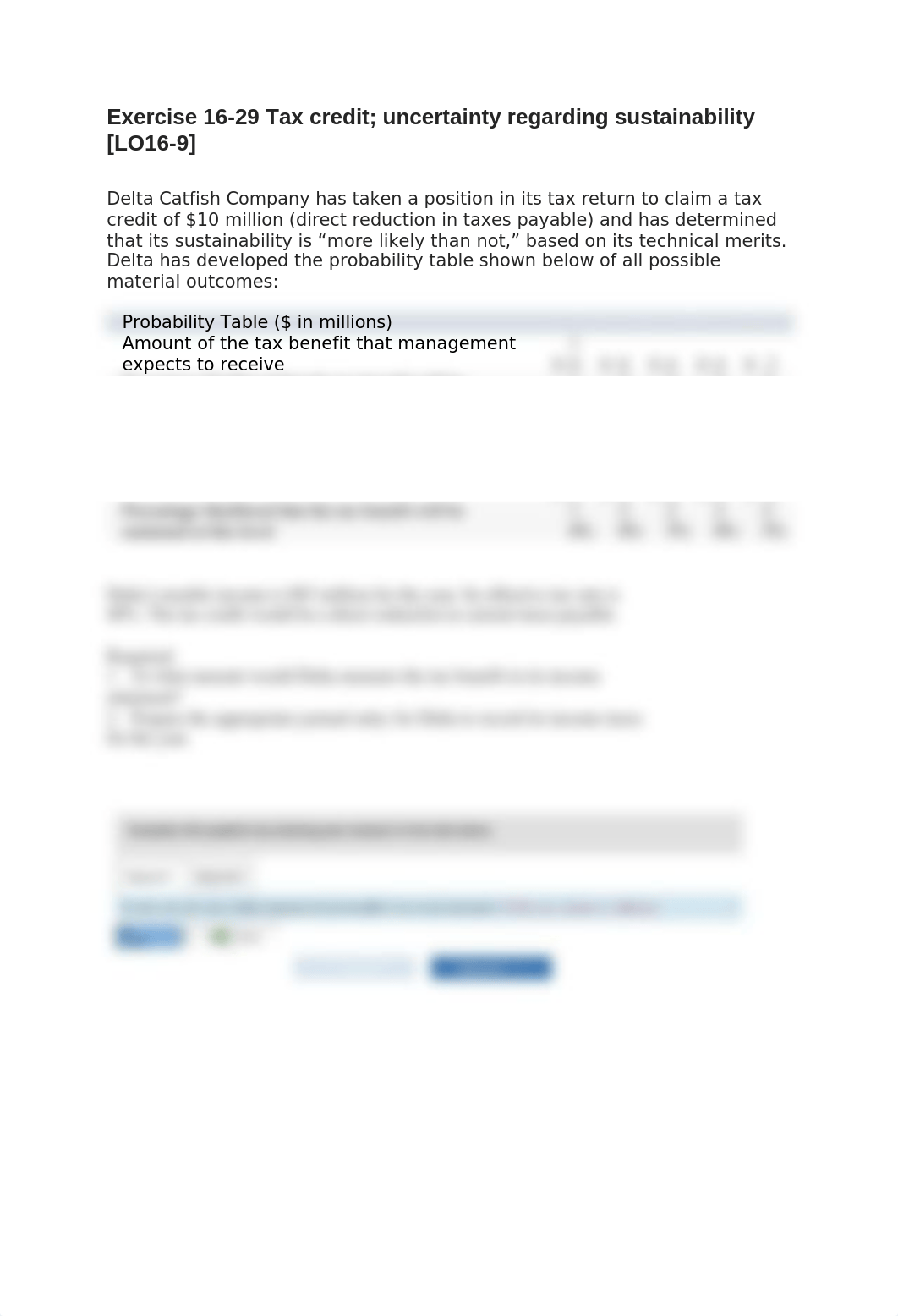 Exercise 16-29 Tax credit; uncertainty regarding sustainability .docx_d2wo3banmlf_page1