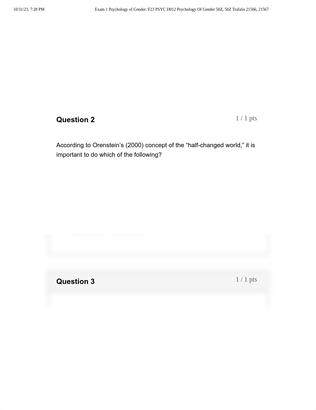 Exam 1 Psychology of Gender_ F23 PSYC D012 Psychology Of Gender 50Z, 50Z Trafalis 21566, 21567.pdf_d2wpvwhazqb_page2