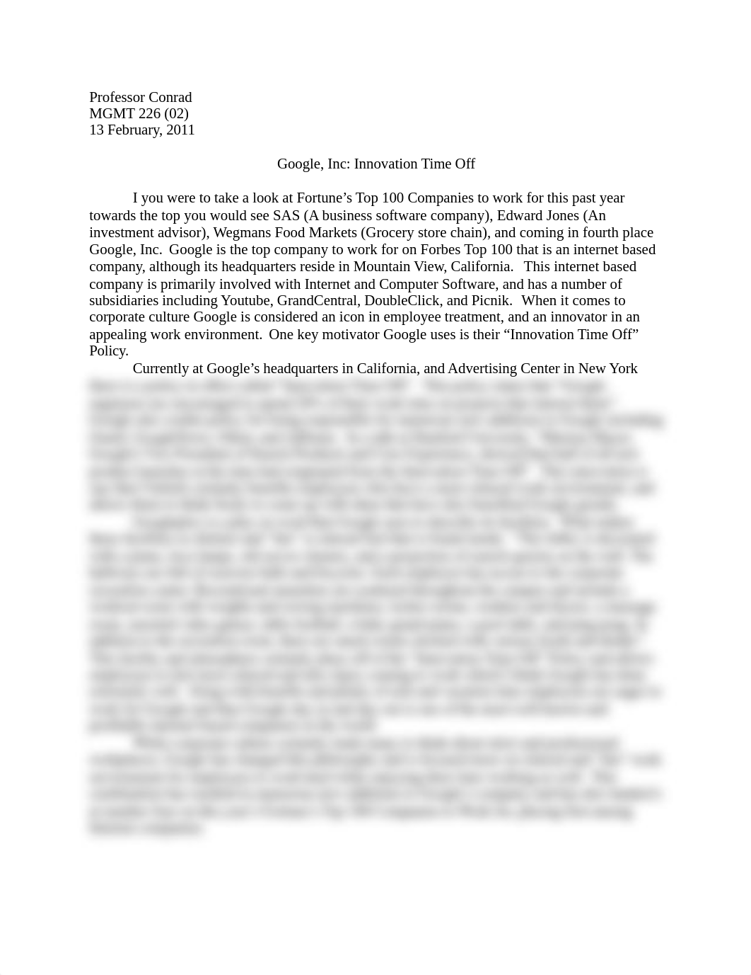 MGMT 226 Google Corporate Culture_d2wqq9wctlm_page1