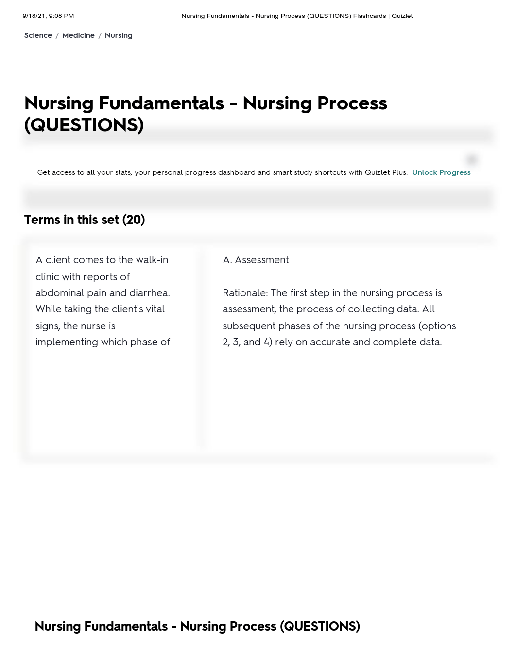 Nursing Fundamentals - Nursing Process (QUESTIONS) Flashcards _ Quizlet.pdf_d2wr4sp4w98_page1