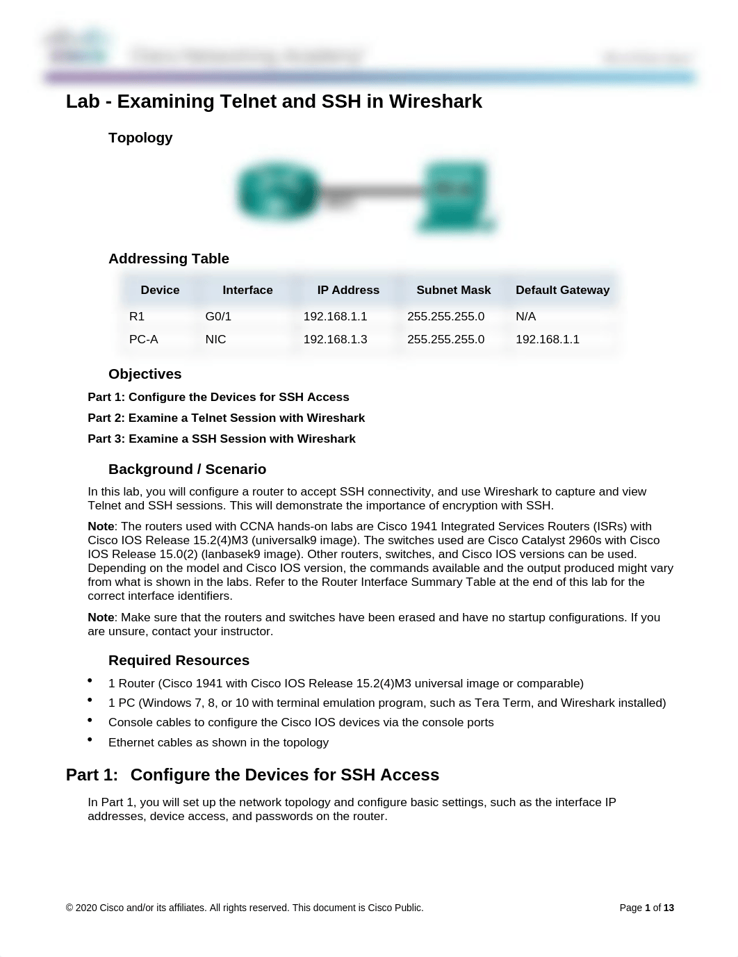 11.2.4.7 Lab - Examining Telnet and SSH in Wireshark (1).docx_d2xaahqlfej_page1