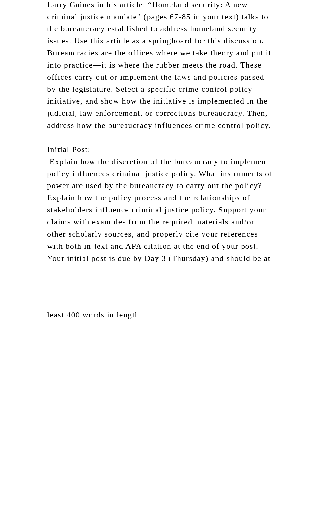 Larry Gaines in his article "Homeland security A new criminal .docx_d2xcb06j8sv_page2