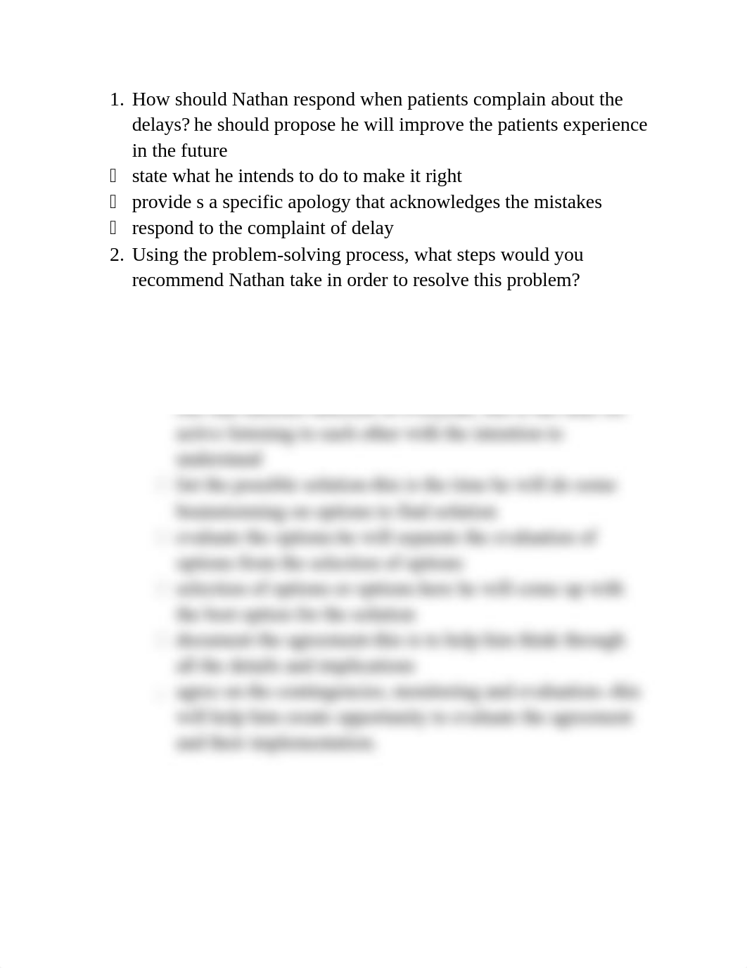 How should Nathan respond when patients complain about the delays.docx_d2xh2hrst16_page1