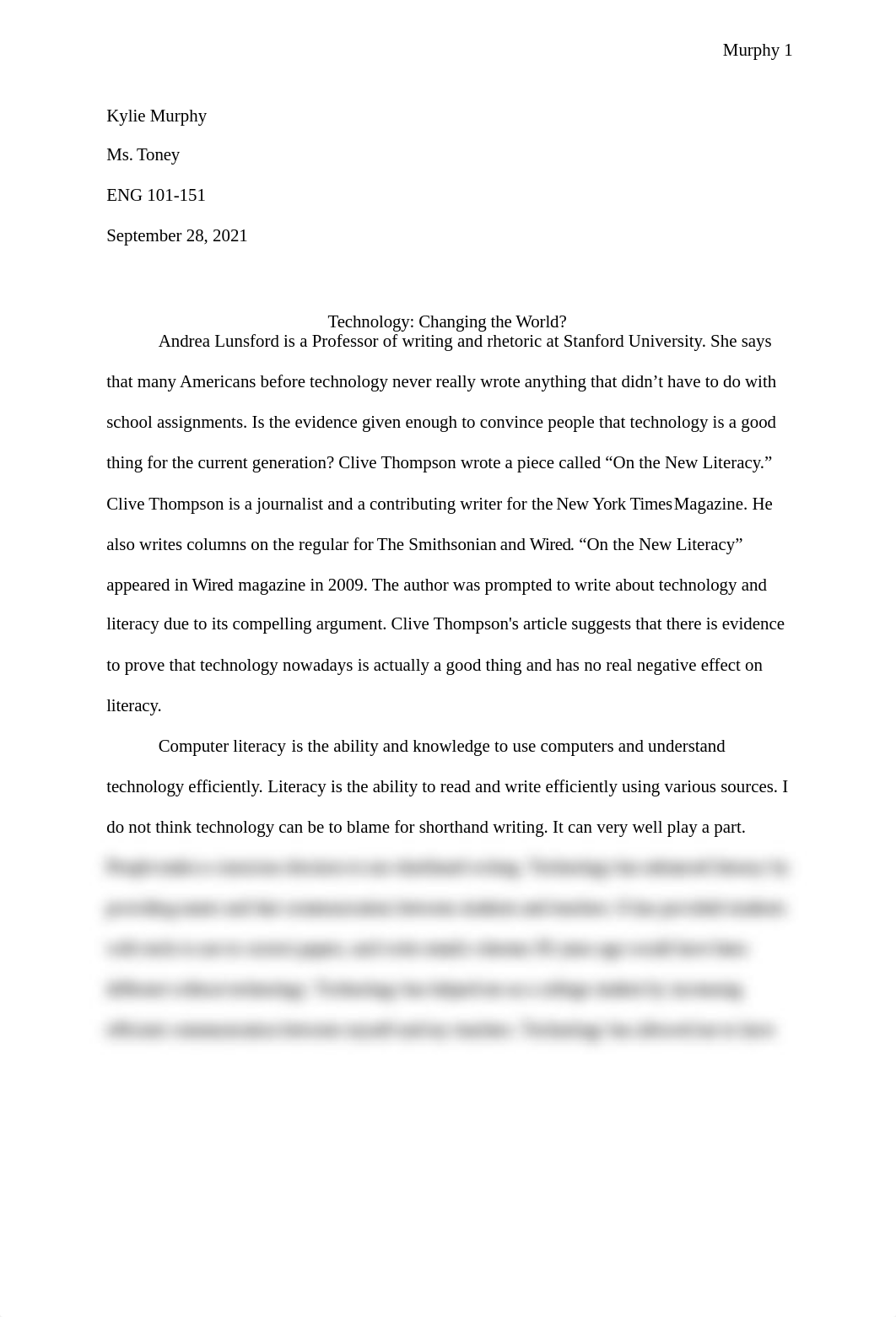 Technology Changing the World? Essay-2.docx_d2ycditrhs4_page1