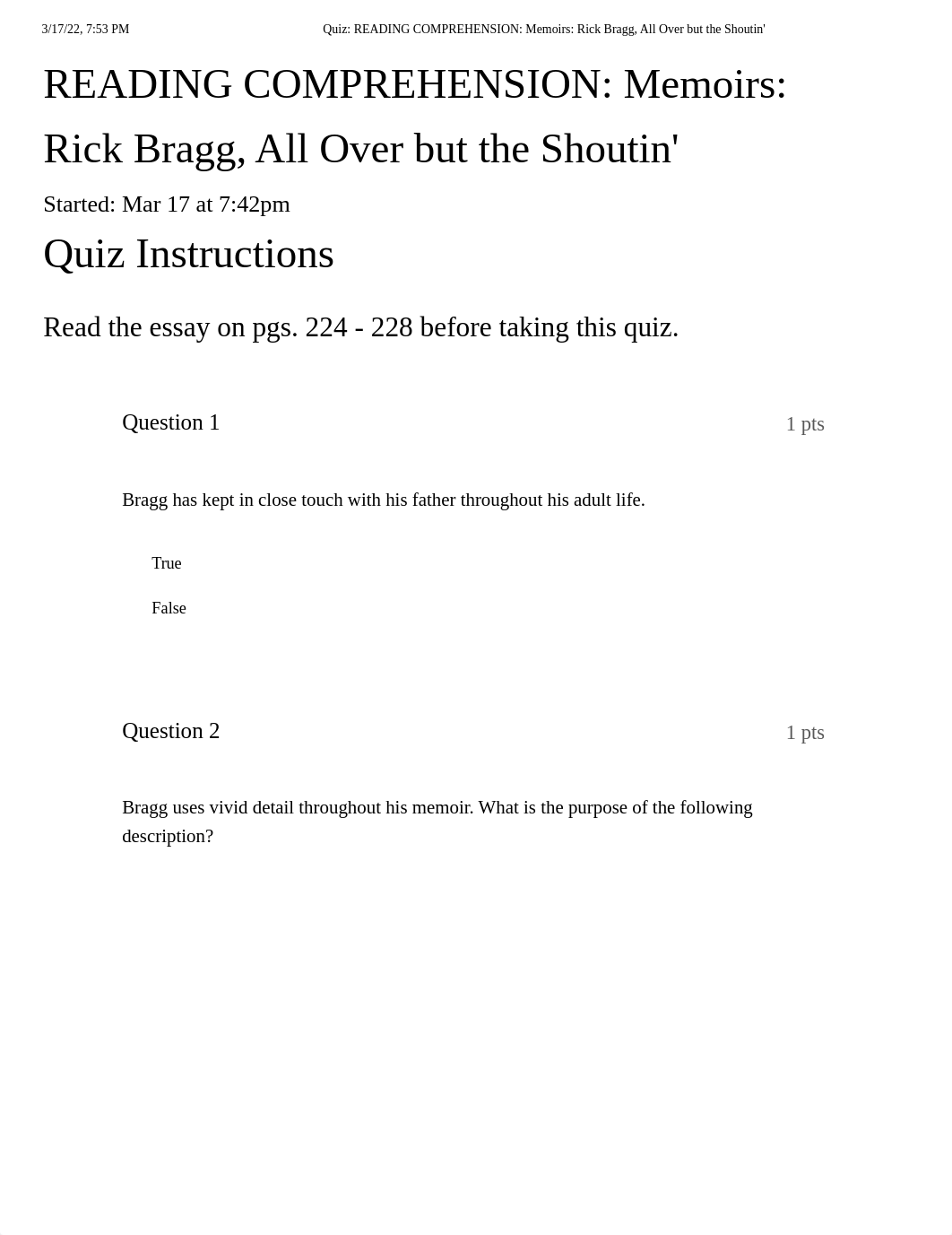 Quiz_ READING COMPREHENSION_ Memoirs_ Rick Bragg, All Over but the Shoutin'.pdf_d2yni2l72wm_page1