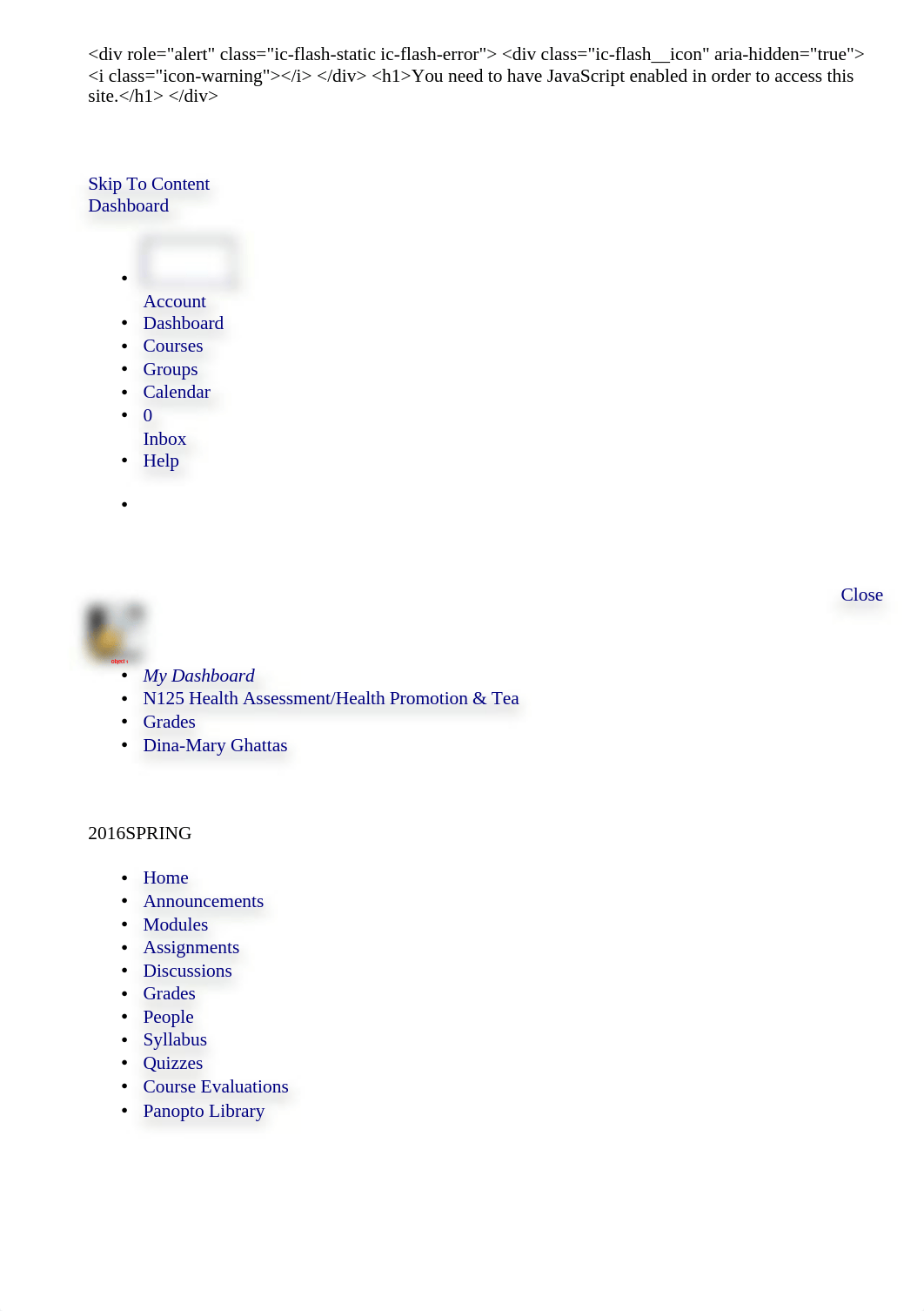 Grades for Dina-Mary Ghattas_ 2016SPRING Health Assessment_Health Promotion & Tea.html_d2yu61v663t_page1