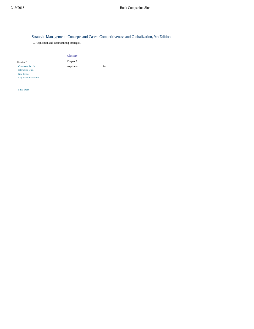 Strategic Management - Chapter 7 - Acquisition and Restructuring Strategies - Key Terms.pdf_d2yvc5kx2ly_page1