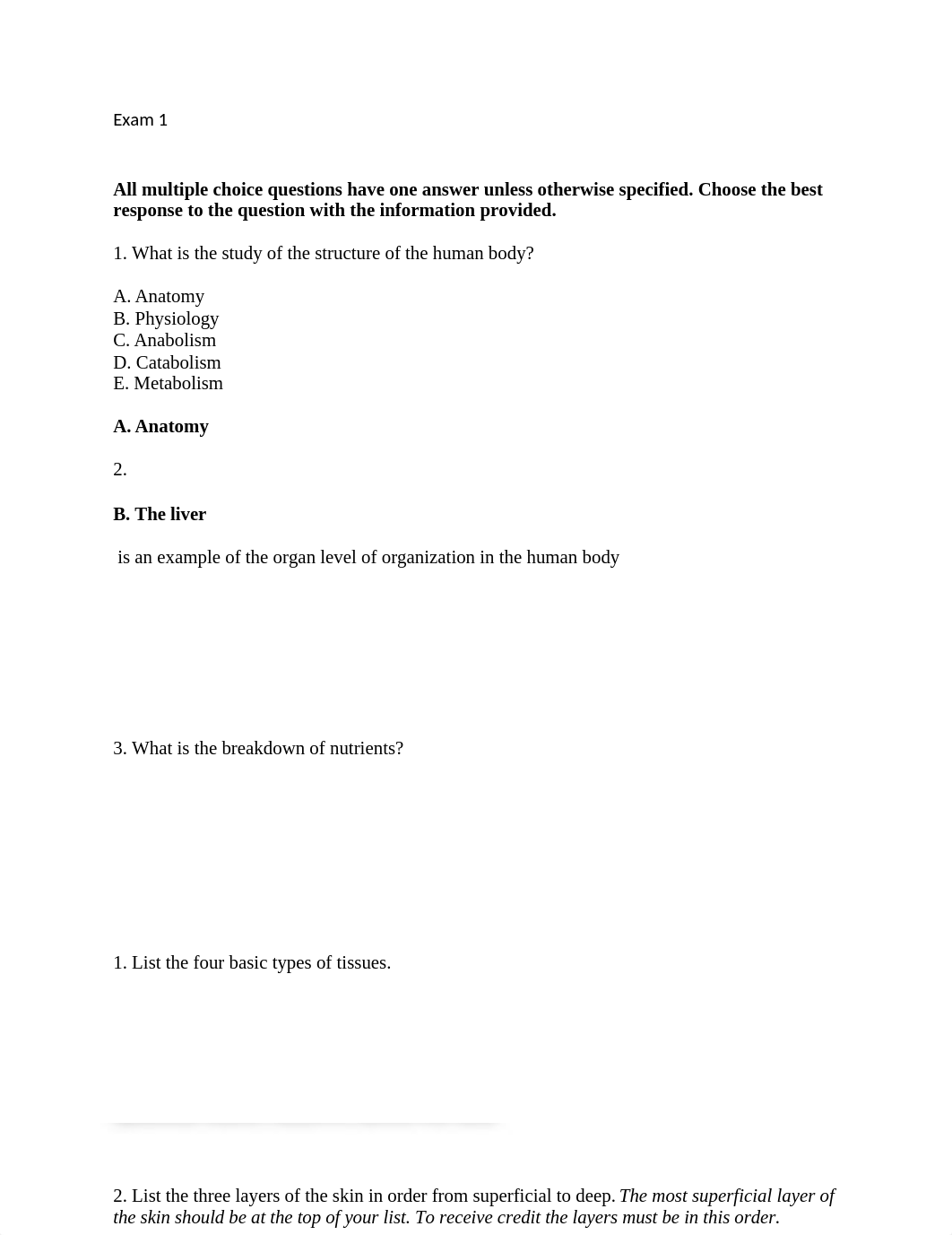 Exam 1-Intro, Terms, Structure &Function of Cells:Tissues.docx_d2yxupekl7e_page1