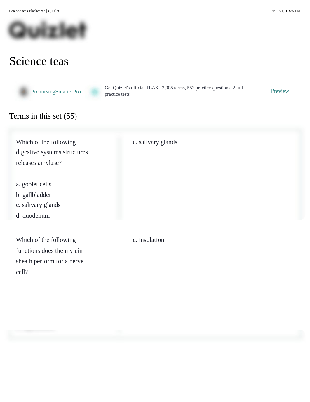 Science teas Flashcards | Quizlet.pdf_d2z6g2lnhtr_page1