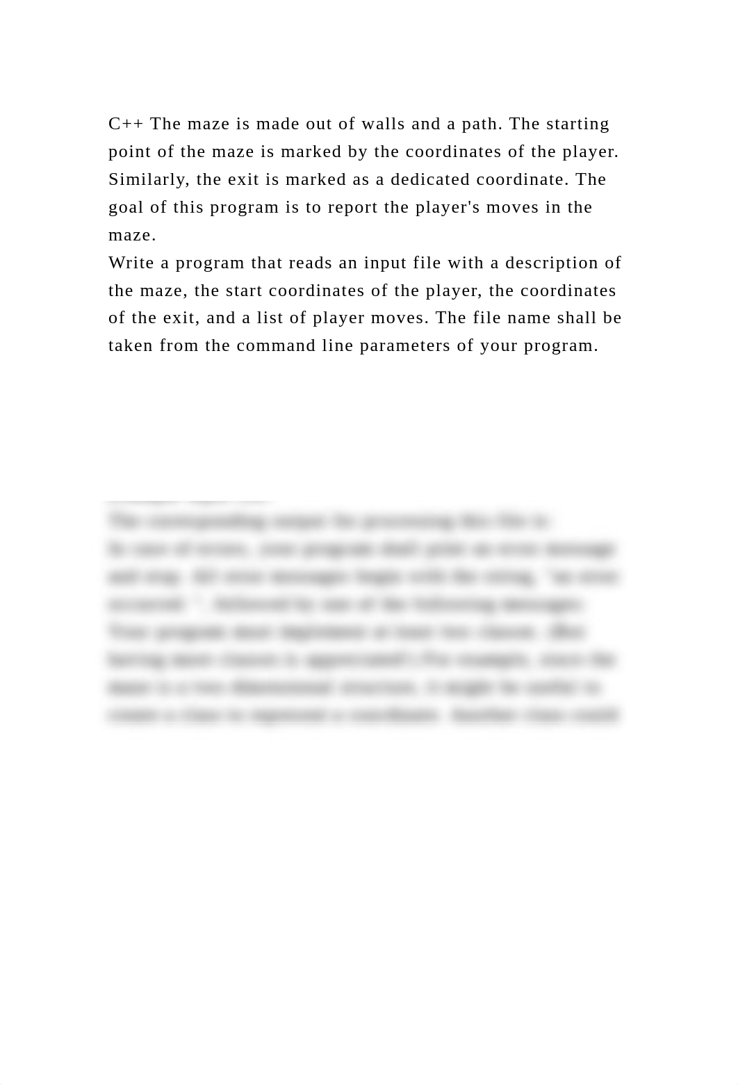 C++ The maze is made out of walls and a path. The starting point of .docx_d2zybux16zg_page2