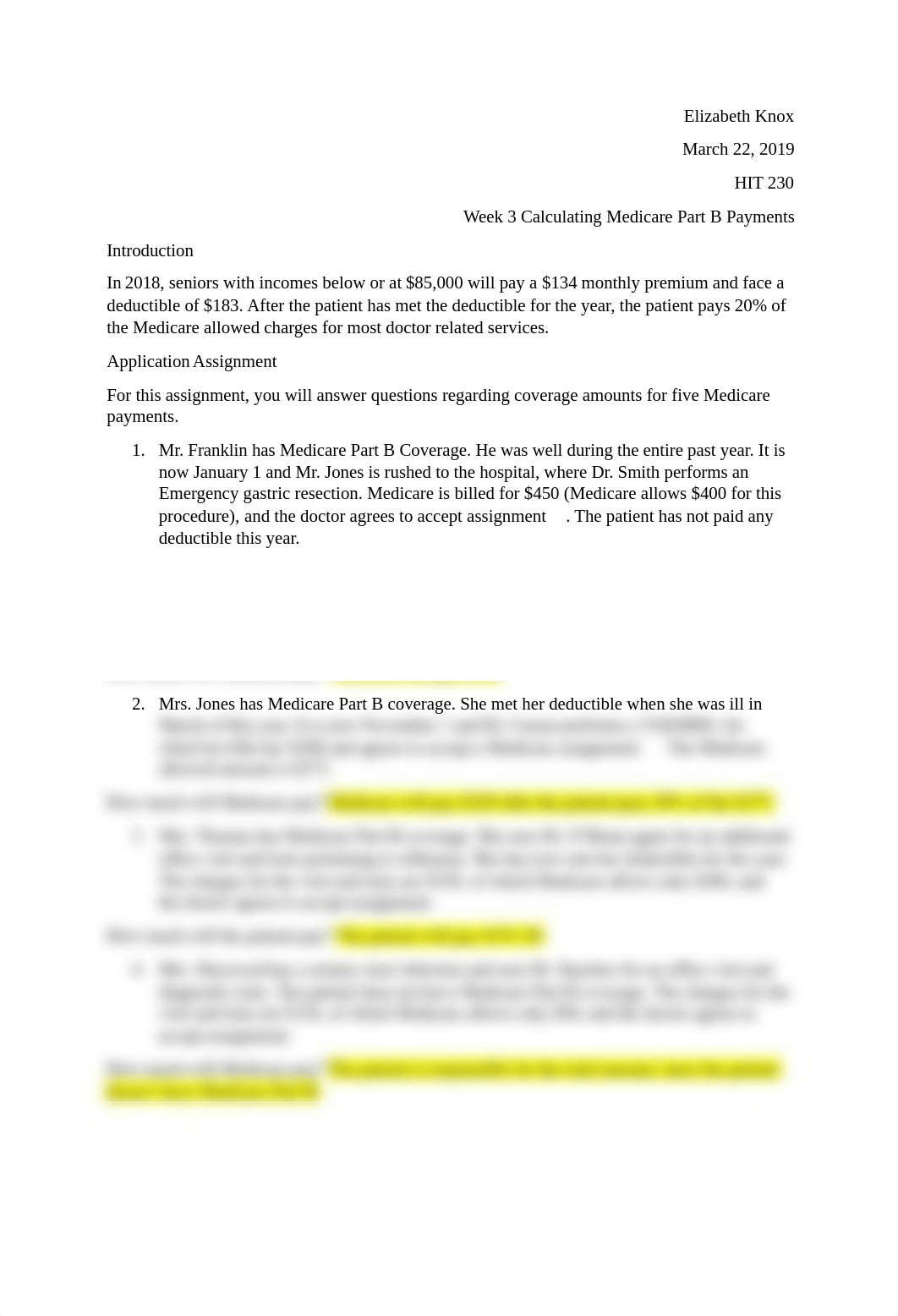 HIT 230 Week 3 Calculating Medicare Part B Payments.docx_d3076x93yvq_page1