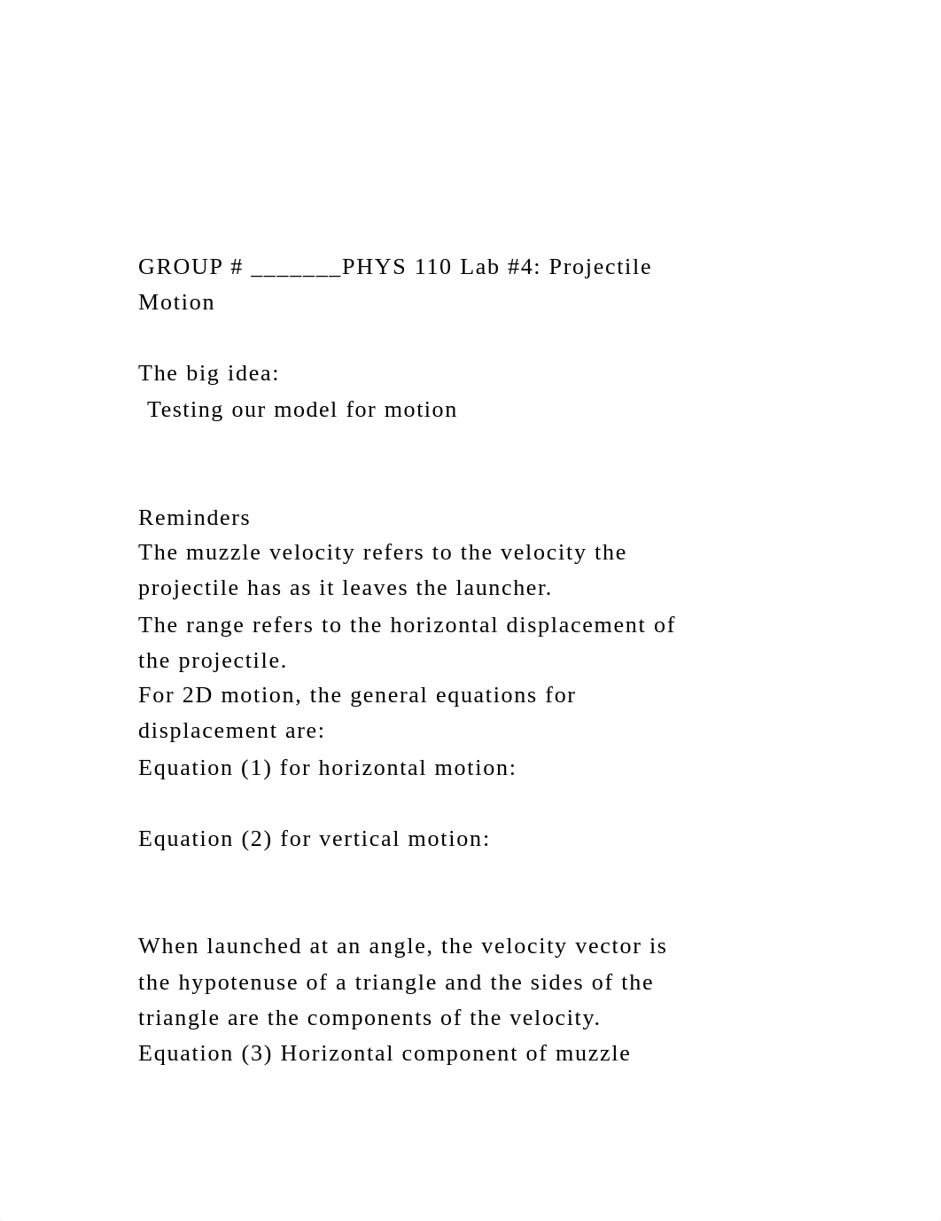 GROUP # _______PHYS 110 Lab #4 Projectile MotionThe big i.docx_d30ohg5tthl_page2