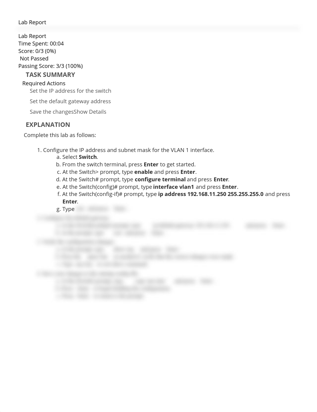 TestOut LabSim 7.2.10 Configure Management VLAN Settings-CLI.pdf_d30pzmmy51m_page1