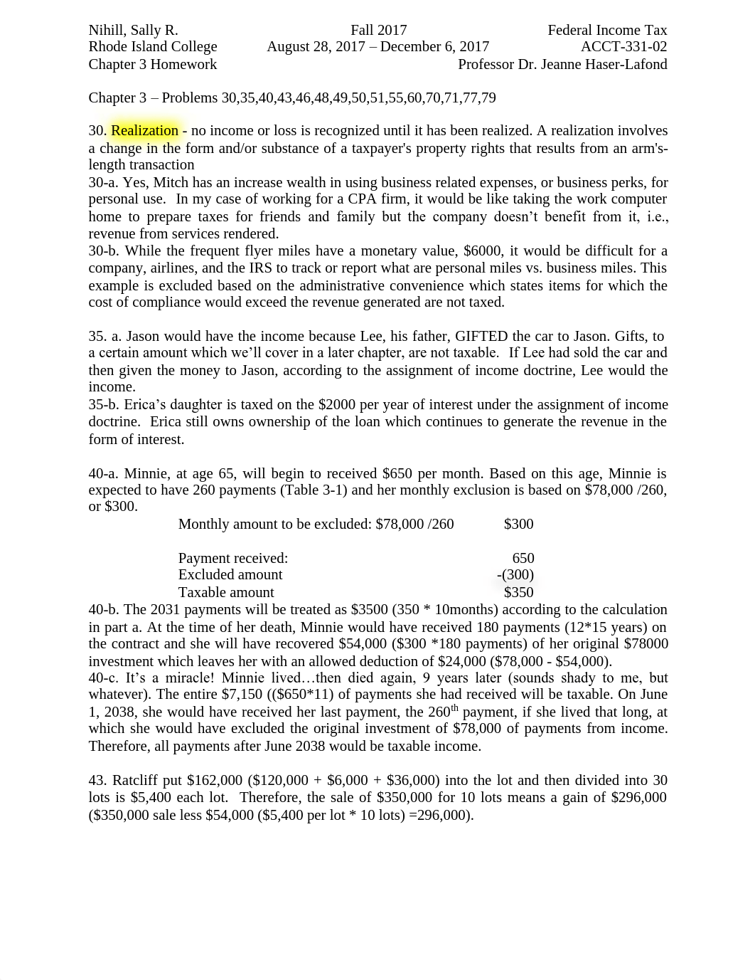 Fall 2017 - ACCT-331-02 Federal Income Tax - Nihill, Sally R. Chapter 3 Homework.pdf_d30v8k72cjc_page1