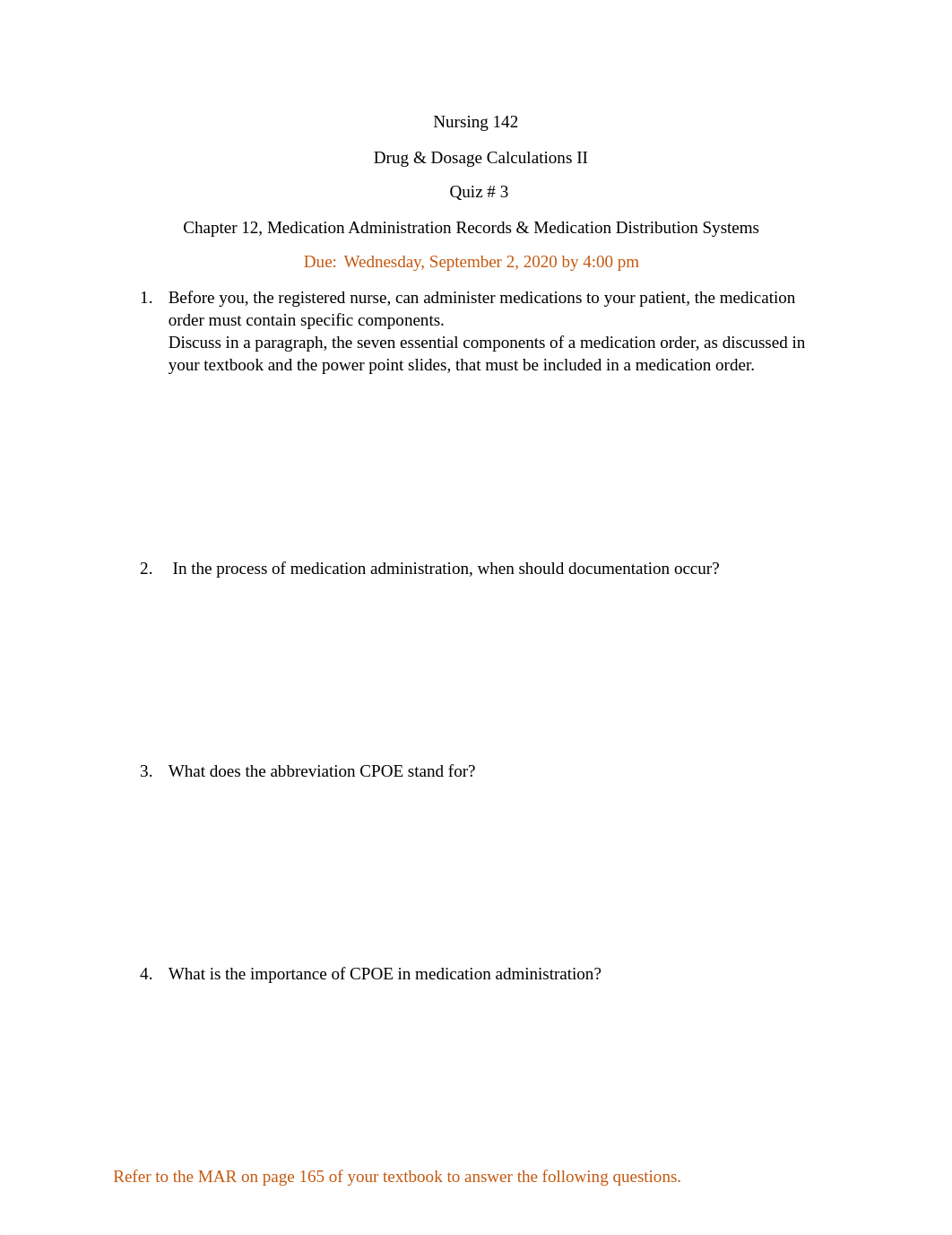 Quiz # 3, Chapter 12, Medication Adminstration Records & Medication Distribution Systems.docx_d30yoqmbfpo_page1