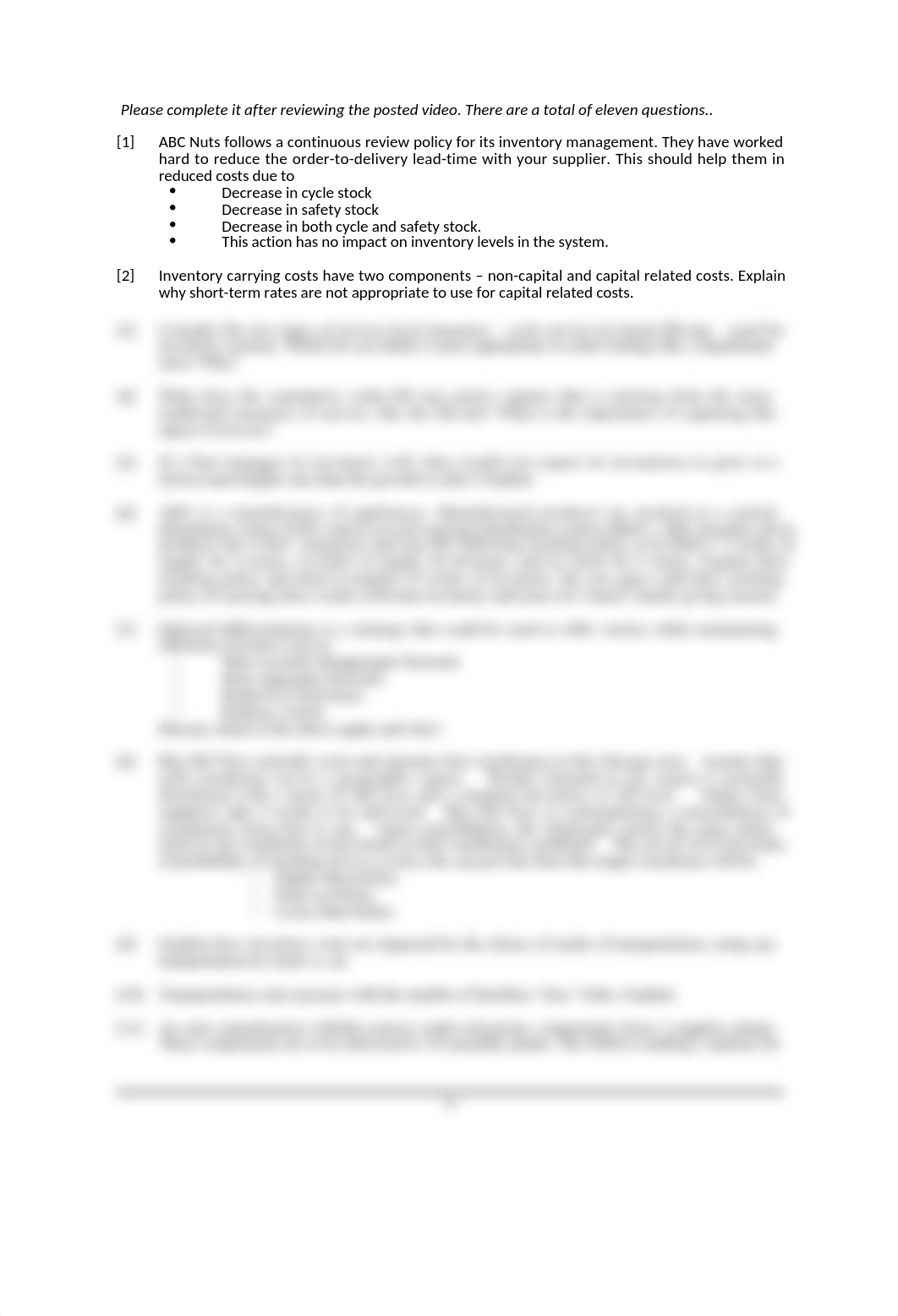 (Distance A) WMBA611-Quiz-LogisticsOverview.doc_d30zl43q11v_page1