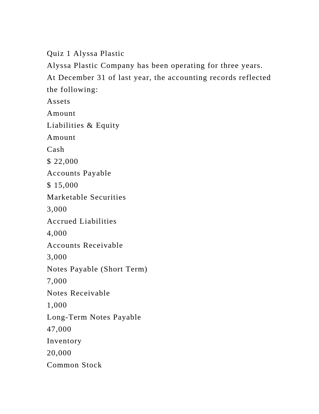 Quiz 1 Alyssa PlasticAlyssa Plastic Company has been operating for.docx_d318pmdgqxx_page2