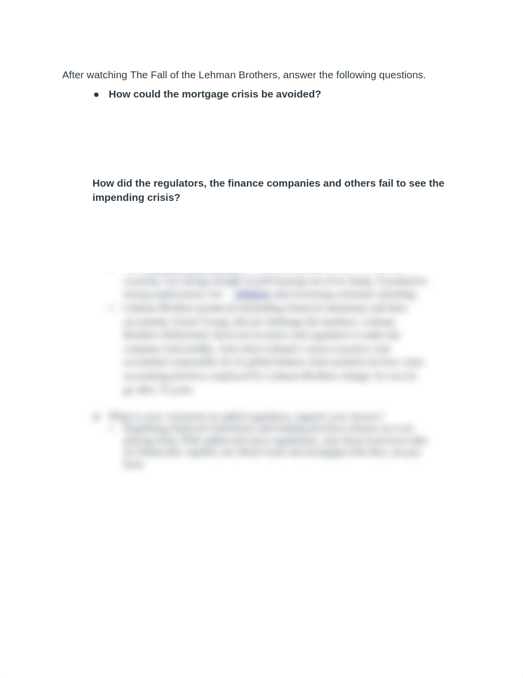 Module 1 Discussion 1 - Financial Crisis and Fall of Lehman Brothers.docx_d31912e416i_page1