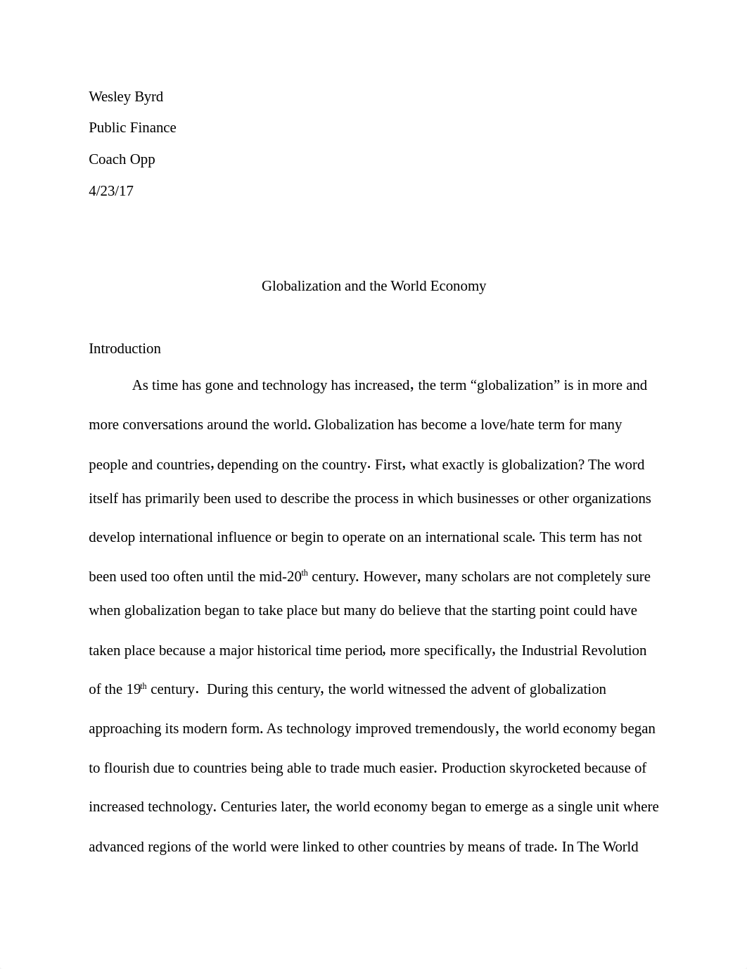 Globalization and the World Economy Final Paper.docx_d325xc6p6wa_page1