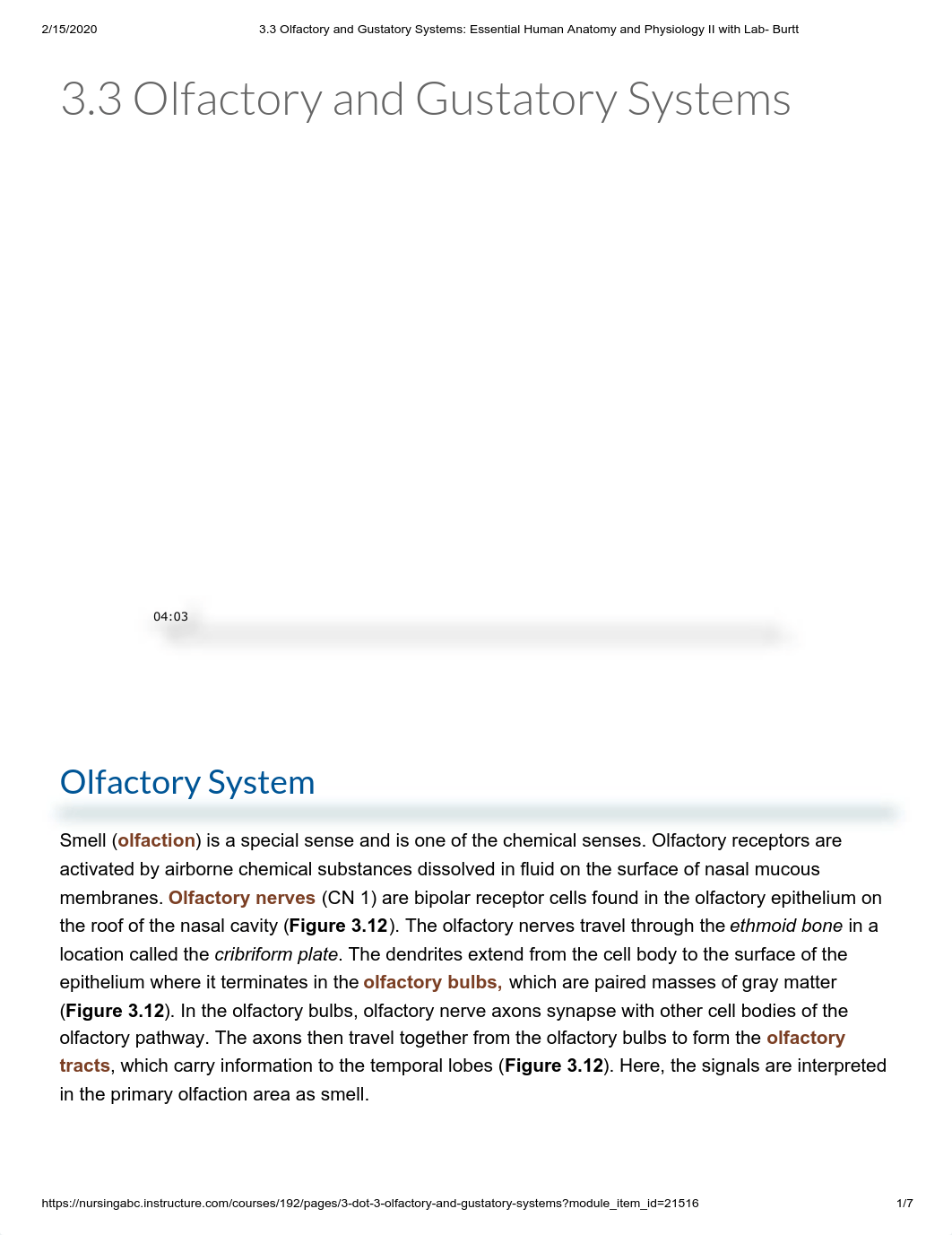 3.3 Olfactory and Gustatory Systems_ Essential Human Anatomy and Physiology II with Lab- Burtt.pdf_d327rbclrah_page1