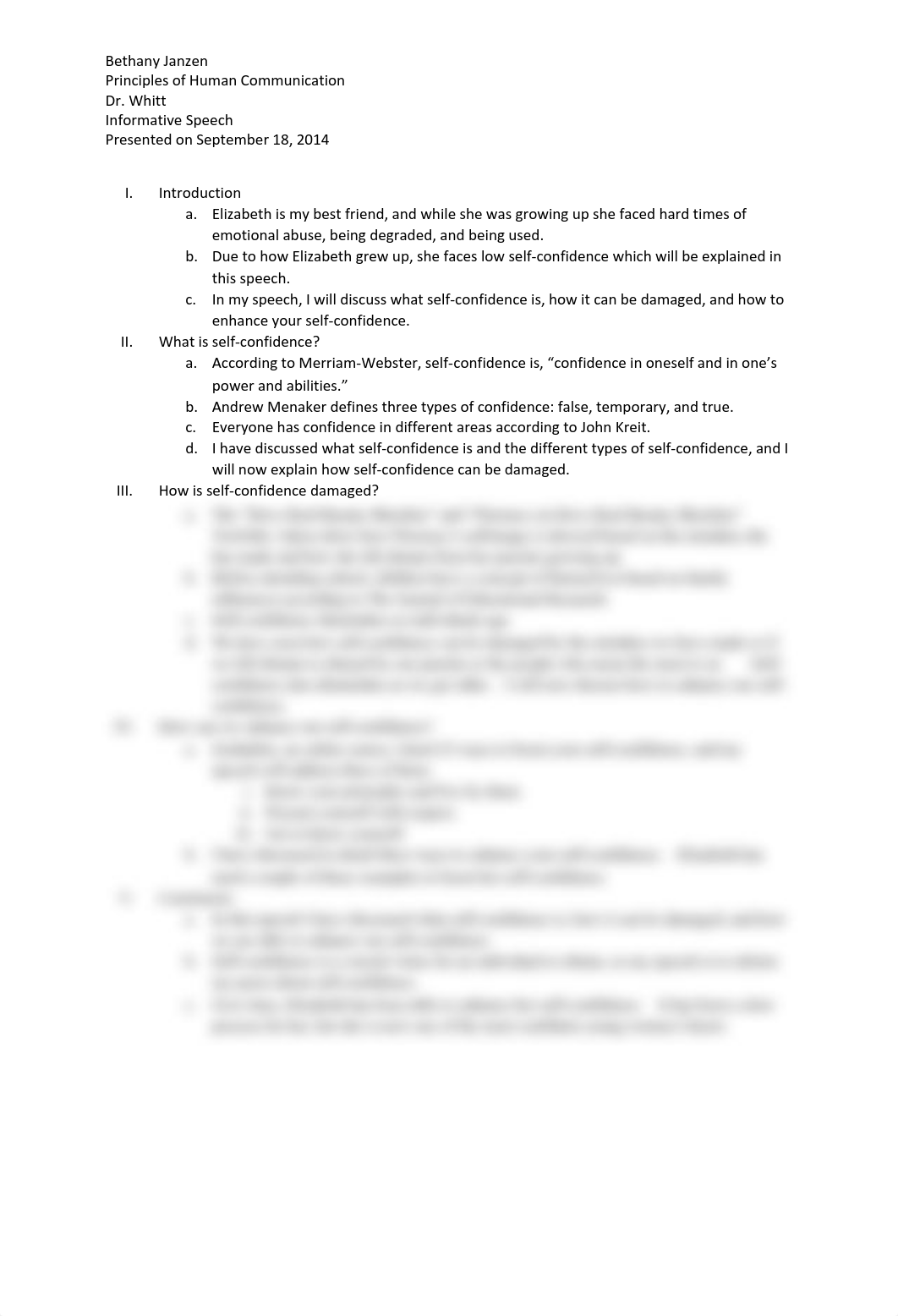 Self Confidence Informative Speech Outline_d329emekcv0_page1