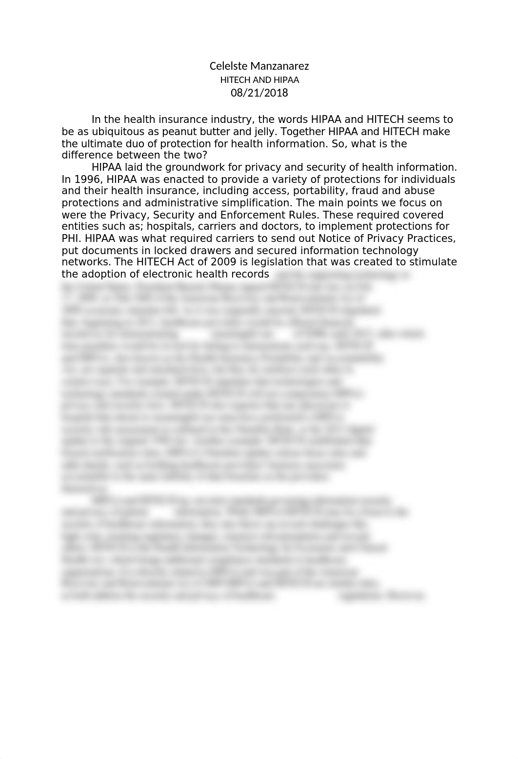 Celelste Manzanarez HITECH and HIPAA.docx_d32xpo8ghyz_page1