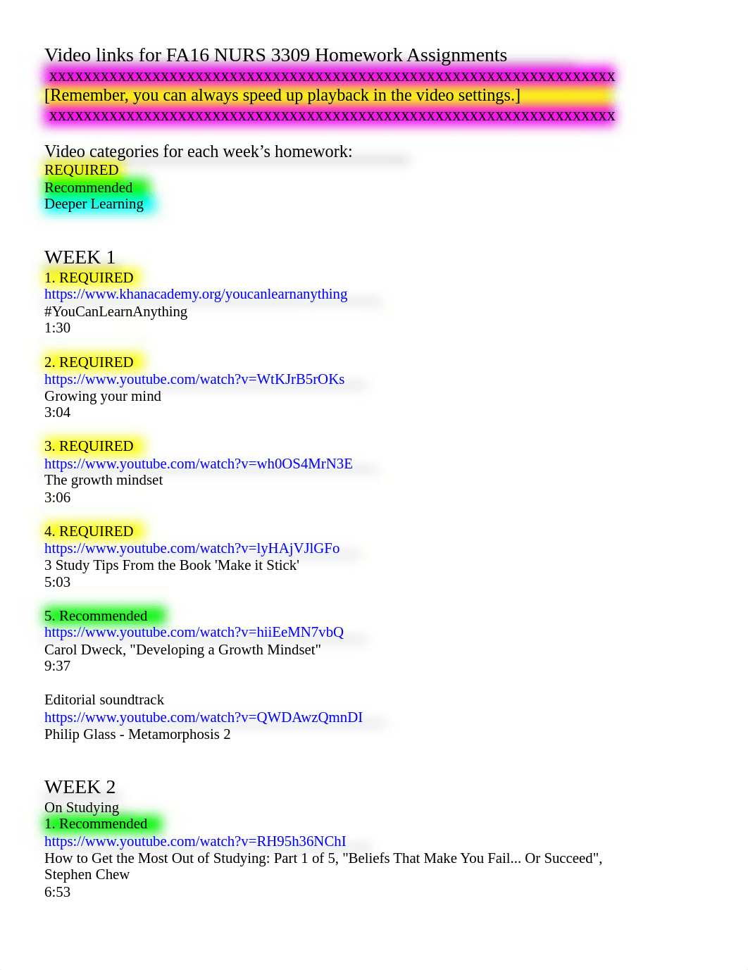 Video links for Homework Assignments_d33bde2w3ac_page1