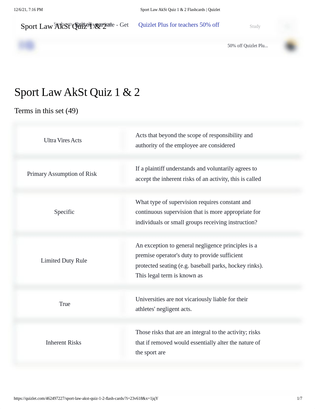 Sport Law AkSt Quiz 1 & 2 Flashcards _ Quizlet.pdf_d33k4n33666_page1