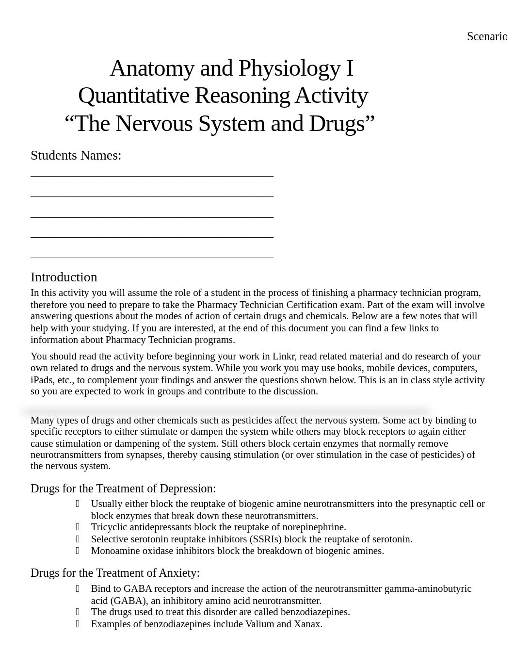 QR Activity - Drugs and The Nervous system 010514.docx_d33p4d0l92o_page1